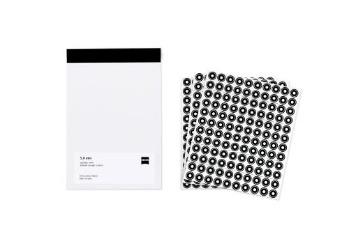 Point markers 5.0 mm, white, non-coded, medium adhesive strength, 3000 piece product photo Front View L