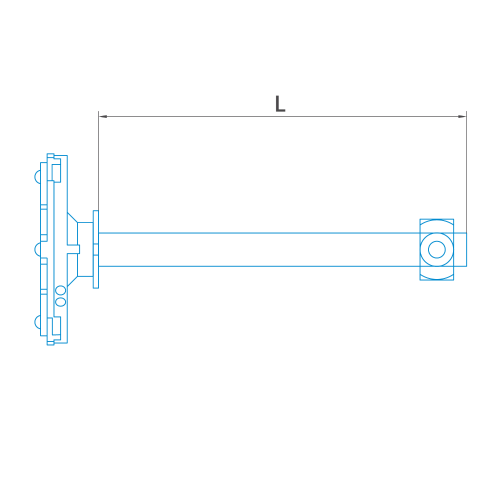 Adapter plate VAST XXT TL1, cube-5x-M3-L55 product photo Back View L