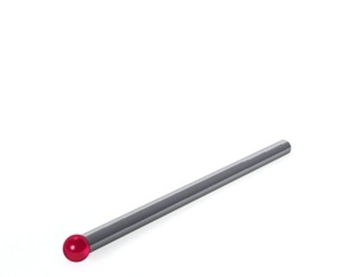 Styli without thread, straight, ruby sphere, tungsten carbide shaft product photo