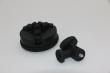 Plastic knuckle joint for plastic jaw chuck Ø70 mm product photo Back View S