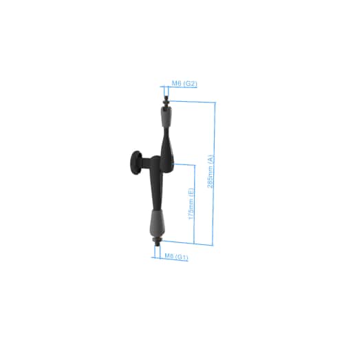 Support pivotant - longueur 285mm, AF25 photo du produit Back View L