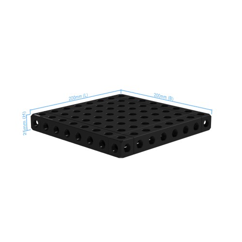 Plaque de base - 25x200x200mm, AF25 photo du produit Back View L