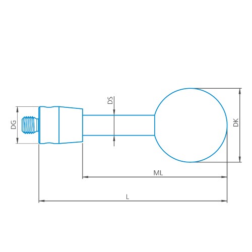 Stylus straight M5 precision, DK24.606 L83 photo du produit