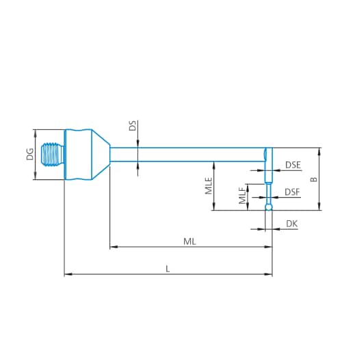 Stylet en L M5, DK0,3 L39 photo du produit Front View L