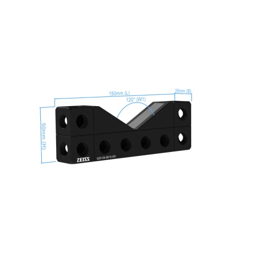 Support en V 120&deg; - 150x25x50mm, magn&eacute;tique, AF25 photo du produit Back View L