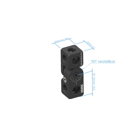 Barre de montage orientable - &plusmn;90&deg; adjustable, AF25 photo du produit Back View L