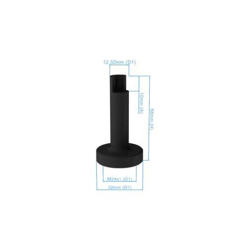 Haut - support 180&deg;, connexion M24x1 photo du produit Back View L