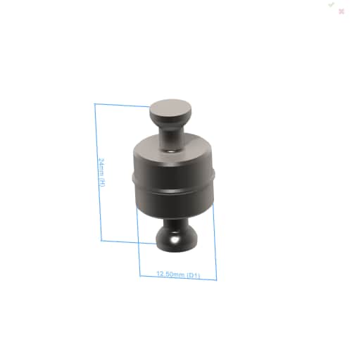 Boulon sans filetage, AF25 photo du produit Back View L