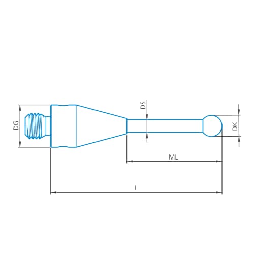 Diamond!Scan&copy; pure
Stylet standard M3 XXT, DK2 L51 photo du produit Front View L