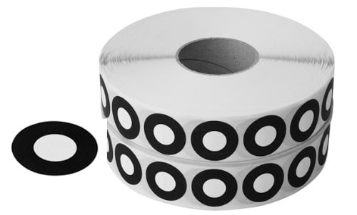 Cibles 12.0 mm, non cod&eacute;s, blancs, force adh&eacute;sive l&eacute;g&egrave;re, 5000 pi&egrave;ces photo du produit