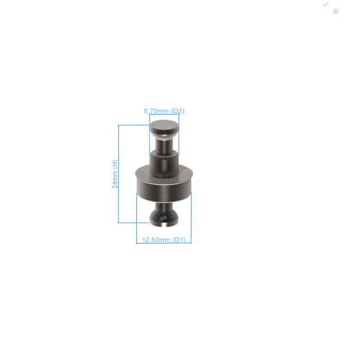 Boulon de fixation pour &eacute;l&eacute;ment simple et &eacute;l&eacute;ment double - AF25 photo du produit Back View L