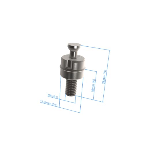 Boulon avec filetage long - M6, AF25 photo du produit Back View L