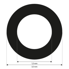 Cibles 1,5 mm, blanc, non cod&eacute;, force d'adh&eacute;rence faible, 3.000 pi&egrave;ces photo du produit