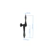 Support pivotant - longueur 285mm, AF25 photo du produit Back View S
