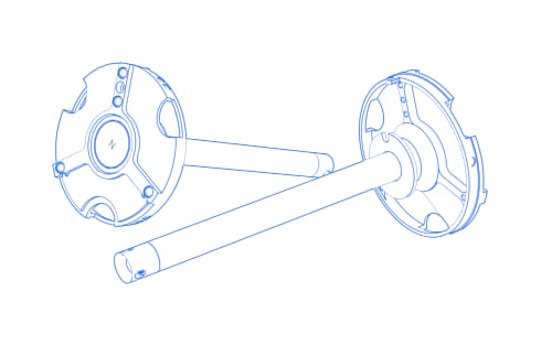 Assiette VAST XXT TL1 avec connection pour orienteur